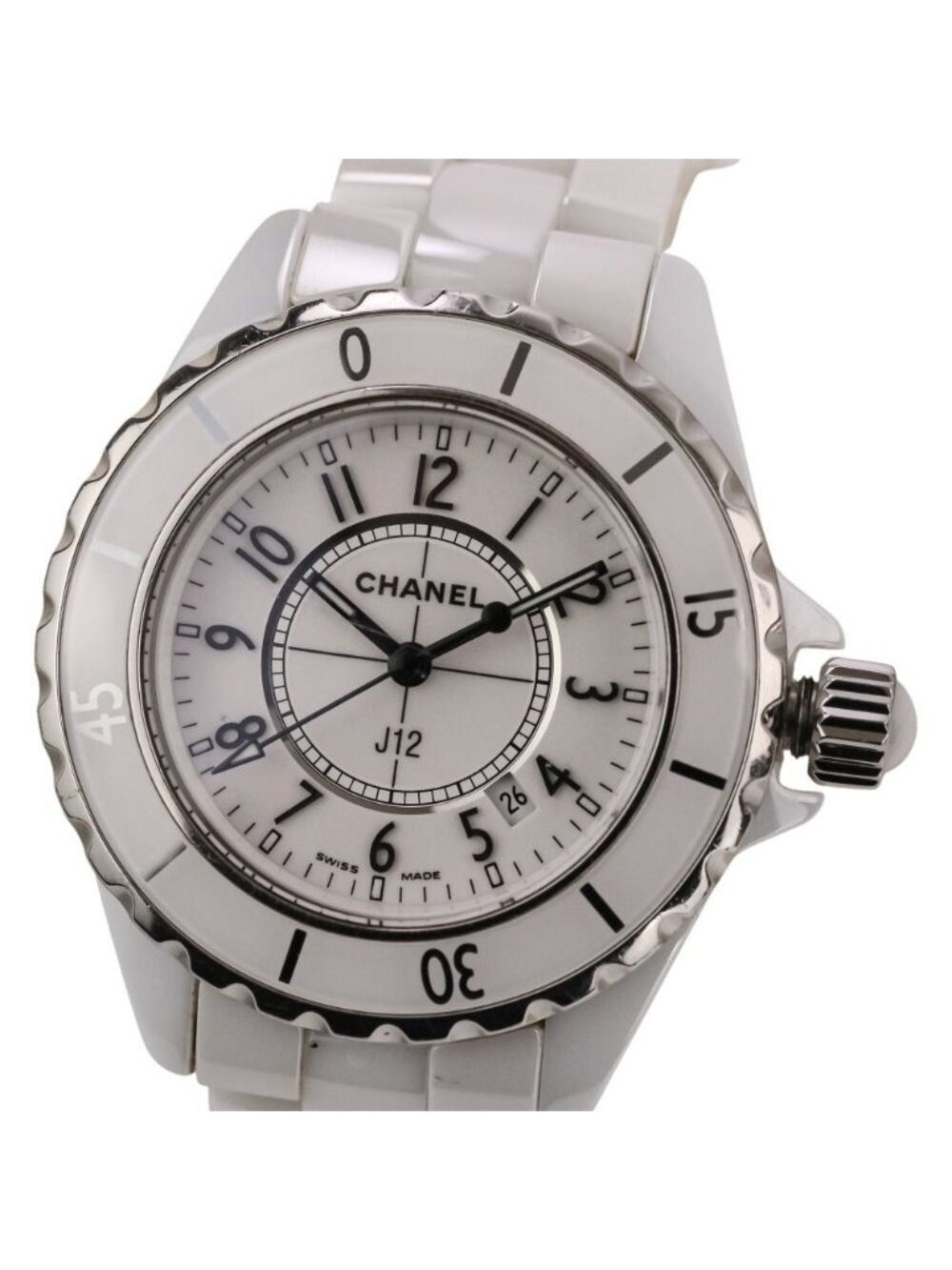 Chanel White Ceramic Quartz Watch Dial
